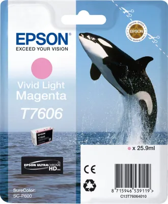 Image de EPSON C13T76064N10 EPSON T7606 vivid light magenta Cartouche d'impression