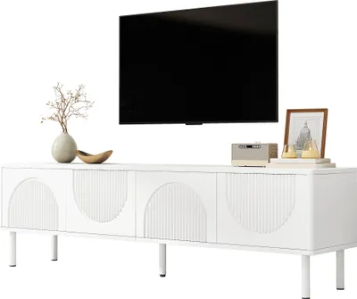 Produktbild von Lowboard, Modernes griffloses TV-Board, 180 cm, TV-Schrank, Fernsehschrank für Wohnzimmer, stehend