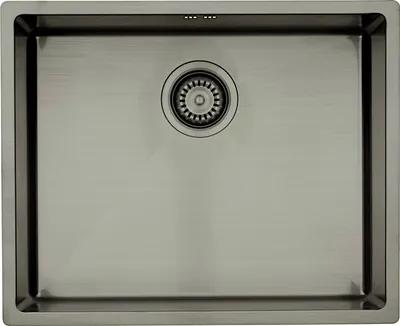 Produktbild von Lavabo Spüle KUBUS 500 soft in GUNMETAL - Ausschnittmaße: 515 x 415 / Edelstahlspüle
