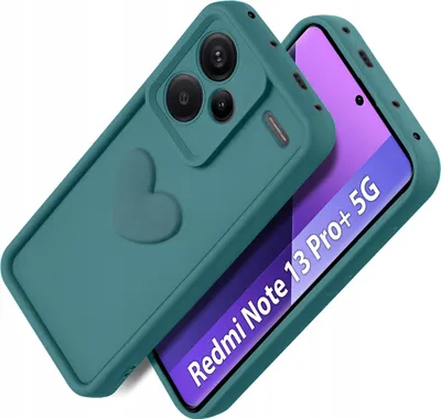 Immagine prodotto di Custodia in silicone opaco a forma di cuore per Xiaomi Redmi Note 13 Pro+ 5G