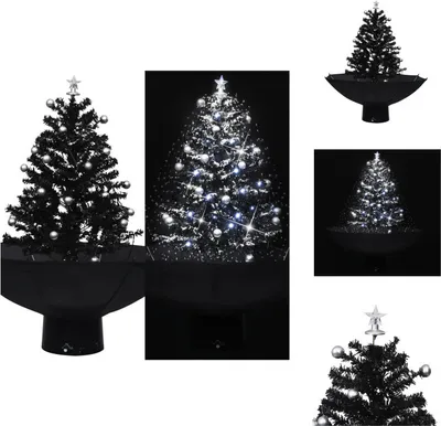 Produktbild von vidaXL Schneiender Weihnachtsbaum mit Schirmfuß Schwarz 75 cm PVC -  Weihnachtsbäume