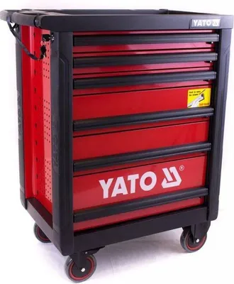 Productafbeelding van Yato YT-0902, Ocel, Zwart, Rood, 6 lades, Telescopische geleiders met kogellagers, 25 kg, 35 kg