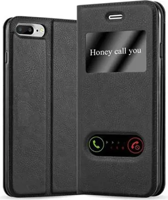 Image de Cadorabo Housse pour Apple iPhone 7 PLUS / 7S PLUS / 8 PLUS Housse en noir Housse pour portable Book Case Cover Etui