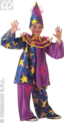 Immagine prodotto di "STAR CLOWN" (Cappotto con colletto, pantaloni, cappello) - Taglia: 140 cm / 8-10 anni
