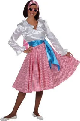 Produktbild von M210133-122-XS rosa kariert Damen Swingrock Petticoatrock Gr.XS