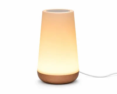Produktbild von LUMORA SMART WLAN Tischlampe mit Alexa & Google Home – Dimmbare LED-Nachttischlampe mit App-Steuerung, RGB-Farben, Touch-Bedienung, Timer und Szenenmo, KI-generiertes Bild