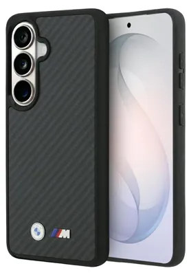 Immagine prodotto di Custodia BMW Galaxy S26 effetto carbonio nero Logo MagSafe in metallo