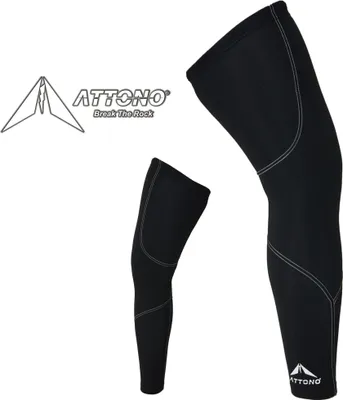 Produktbild von ATTONO Fahrrad Beinlinge Warme Mountainbike Thermo Beinwärmer schwarz