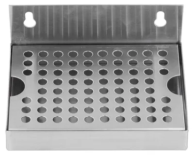 Auffangschale Edelstahl 304, 15,4x11,2x6,7 cm, mit Grill, wandmontiert
