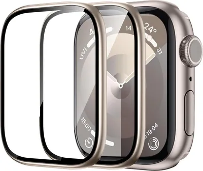 Immagine prodotto di WSKEN Apple Watch Series 9/8/7 45mm pellicola protettiva 2 pezzi Starlight