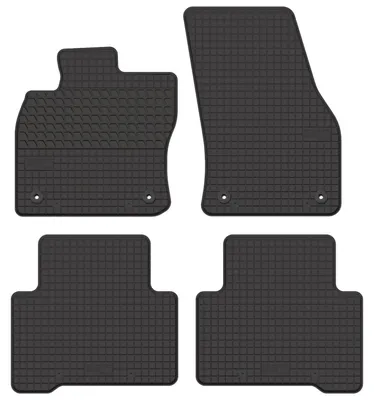 Produktbild von Gummi-Fußmatten für Volkswagen Touran II 2015- (Minivan) – 4-tlg, Schwarz, passgenau – Wielganizator SolidTread