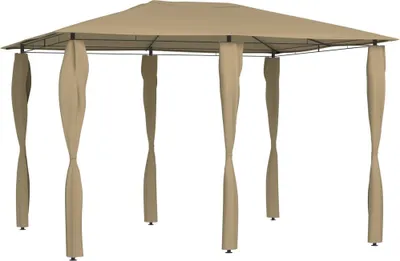 Obrázek produktu pro Altán s krytými sloupky 3 x 4 x 2,6 m taupe 160 g/m²