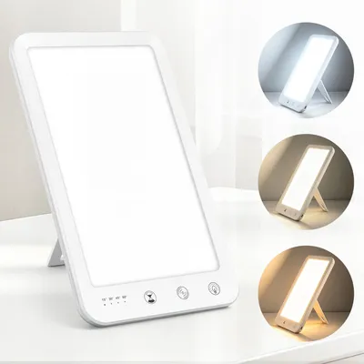 Produktbild von Ikodm Tageslichtlampe 5,9 W bis 10000 Lux, 3000-6500 K, dimmbar mit 5 Stufen, Timer und USB-C für Schreibtisch und Zuhause