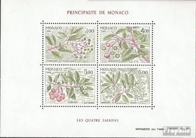 Produktbild von Briefmarken Monaco 1986 Mi Block34 (kompl.Ausg.) gestempelt Vier Jahreszeiten
