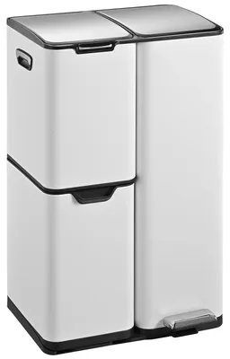 Produktbild von KITCHEN MOVE HAJA Mülleimer für die Küche, mit Tretschalter, Mülltrennung, Recyc