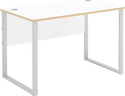 Produktbild von Schreibtisch 120x73cm, weiß mit Eiche, MANRESA-36