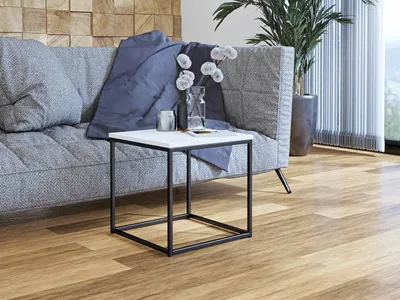 Image de Table basse THADEN 2 – noir / blanc brillant