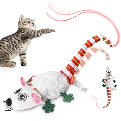 Elektrisches Katzenspielzeug Maus, berührungsaktiviert, USB-aufladbar