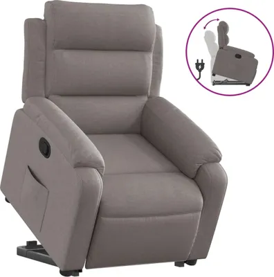 Produktbild von vidaXL Relaxsessel mit Aufstehhilfe Taupe Stoff