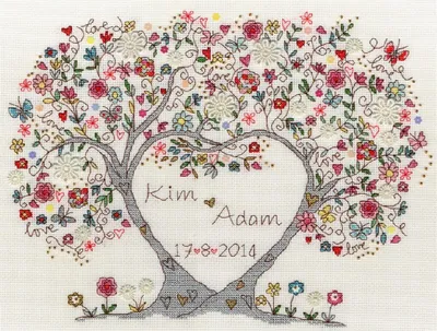 Obrázok produktu pre Súprava na vyšívanie krížikom "Love Flowers", 34x26cm, XKA4, počítaný vzor