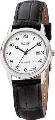 Produktbild von Regent Lederband Damen Uhr GM-2114 Armbanduhr Automatik schwarz Lederarmband D2URGM2114