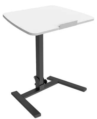 Produktbild von Klappbarer Laptoptisch Spacetronik Buddy, verstellbar 72-107 cm weiße Tischplatte schwarze Beine