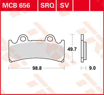 Obrázok produktu pre TRW Brzdová podložka Trw Sinter Mcb 656 Srq