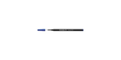 A blue pen with a black barrel and a blue cap is shown against a white background.