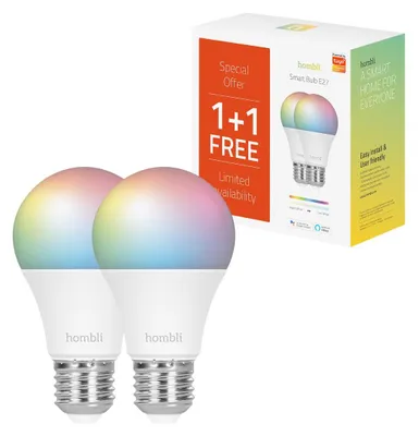 Productafbeelding van Smart Bulb 9W RGB plus CCT Promo Pack Led lamp Hombli