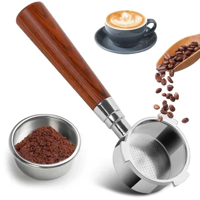 Bodenloser Siebträger 51 mm, 3 Ohren, Edelstahl, für Delonghi Dedica