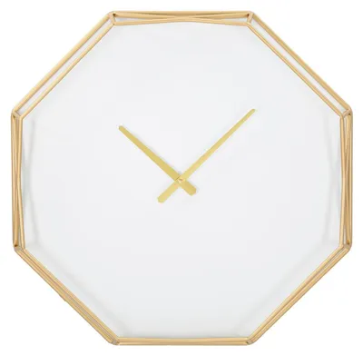 Zdjęcie produktu dla Ośmiokątny zegar na ścianę w stylu glamour, Ø 56 cm