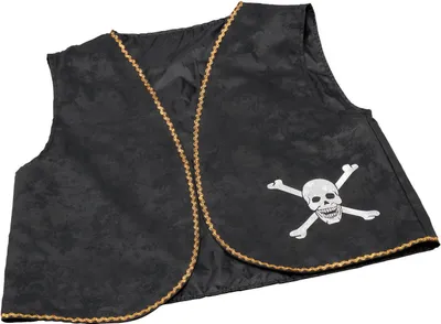 Produktbild von Distressed Black Pirate Waistcoat Costume Accessory Size One Size