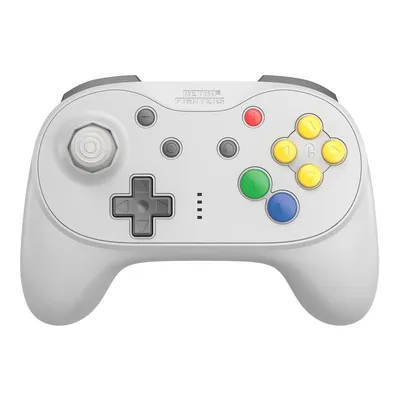 Immagine prodotto di Retro Fighters Brawler64 Pro, compatibile con PC, N64, Nintendo Switch, Nintendo Switch 2, con frequenza di 1000 Hz, joystick con effetto Hall, colore grigio classico, controller wireless