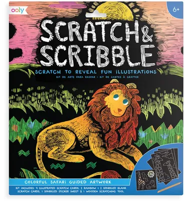 Produktbild von Ooly Kratzkunst Set bunte Safari - kreative Bastelset für Kinder