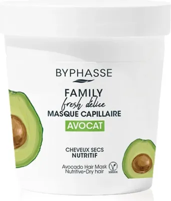 Zdjęcie produktu dla Odżywcza maska do włosów Byphasse Family Fresh Delice Dry Hair Avocado (250 ml)