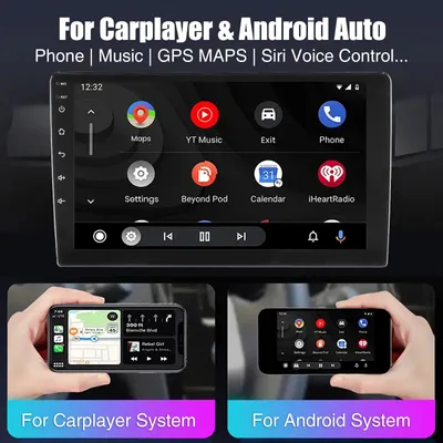 Image de Autoradio – Écran HD de 9 pouces – CarPlay et Android Auto sans fil – Compatible avec certains modèles spécifiques