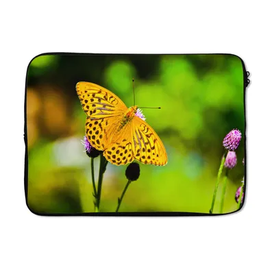 Produktbild von MuchoWow® Laptop Hülle 13 Zoll Schmetterling - Tiger - Blume Laptoptasche - Laptophülle - Sleeve - Rundumschutz