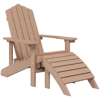 Image de vidaXL Chaise de jardin Adirondack avec pied PEHD Marron