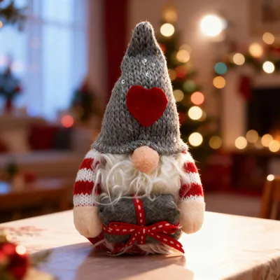 Produktbild von Skandinavischer Weihnachtswichtel / Weihnachtself / Weihnachtsdekoration – 16 cm – Textil 1 Stück [59503]