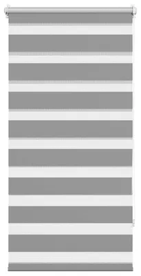 Produktbild von vidaXL Zebra-Rollo 80,9 x 150 cm, Stoffbreite 76,7 cm, grau