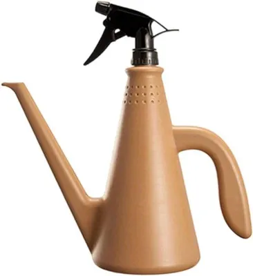 Productafbeelding van 2-in-1 tuinspray met verstelbare spuitkop - Spuitkop geschikt voor zowel binnen- als buitenplanten - Spuitpistool voor tuinieren - Bruin