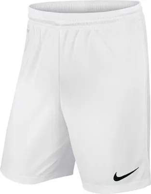 Image de Shorts de sport Nike Park II Knit pour enfants, sans slip intégré, couleur blanche, taille M