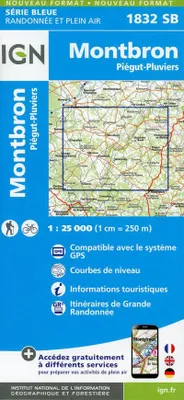 Image de Montbron-Piégut-Pluviers, échelle 1:25 000