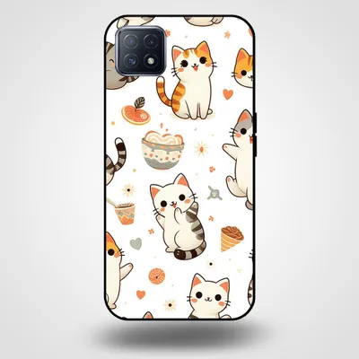 Zdjęcie produktu dla Smartphonica Etui na telefon do OPPO A53 5G / A72 5G / A73 5G z nadrukiem kota - Etui z TPU z wzorem kota na tylnej okładce