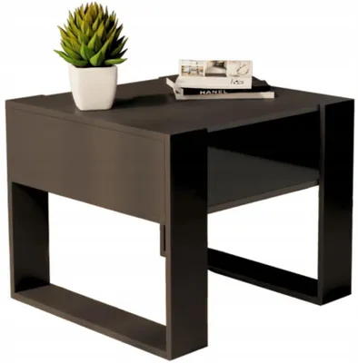 Produktbild von Couchtisch 55x55 Cm Schwarz Retro Loft Wohnzimmertisch