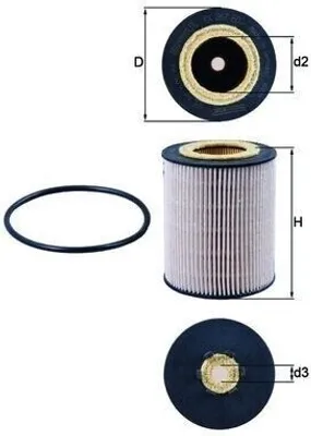 Produktbild von Kraftstofffilter MAHLE KX 267D Filtereinsatz