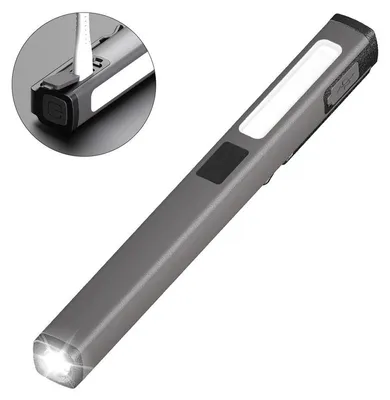 Produktbild von LED Stiftlampe wiederaufladbar mit Magnet, COB Arbeitsleuchte USB-C 6 Modi IPX4 für Werkstatt Camping Notfall
