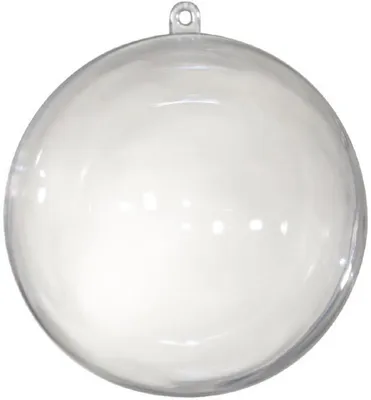 Produktbild von KUNSTSTOFF-KUGEL teilbar, transparent ca. 140mm/14cm. 1 Stück.
