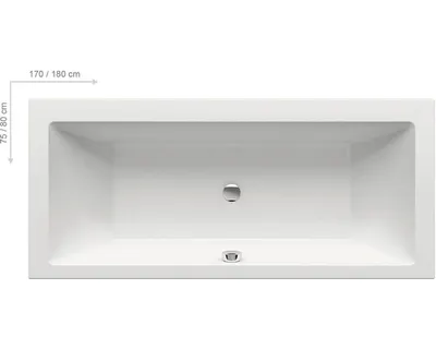Produktbild von Ravak Formy 01 Slim - Badewanne 1800x800 mm, weiß C881300000