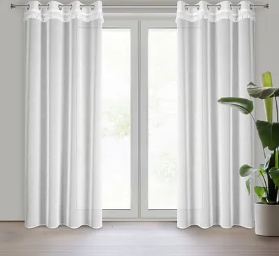 Produktbild von Gardine KIRA 1 weiß 140x250 cm Ösen Ösenvorhang